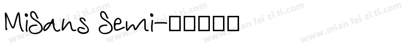 MiSans Semi字体转换
